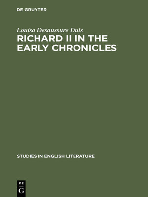 cover image of Richard II in the early chronicles